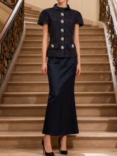 Hazel Blues® | Tweed Jacket and Satin Skirt Set