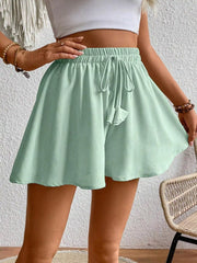 Hazel Blues® | Flowy Drawstring Waist Shorts