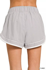Hazel Blues® | Zenana Soft Woven Lined Dolphin Shorts