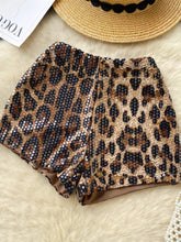 Hazel Blues® | Sequin Leopard Shorts