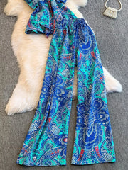 Hazel Blues® | Printed Cami and Wide Leg Pants Set