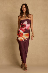 Avani Plum Floral Maxi Dress