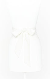 Bridesmaid Sash ~ White Stretch