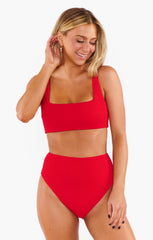 Hot Tub Top ~ Hot Tamale Red Scrunch