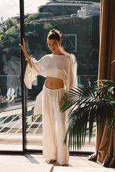 Clear Breeze Natural Linen Pants