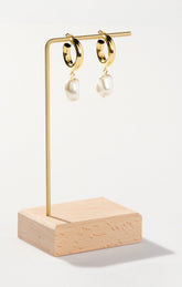 Faithy Jewels Ivy Hoops ~ Gold/Pearl