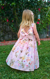 Flower Girl Dress ~ Powder Pink Blooms Taffeta