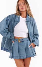 Carter Bomber Jacket ~ Ozone Indigo
