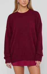 Feel Good Sweater ~ Maroon Knit