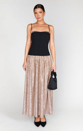 Hepburn Midi Dress ~ Silver Confetti
