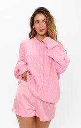 Feel Good Cardigan ~ Light Pink Knit