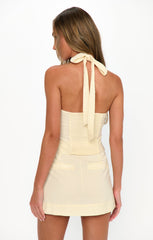 Hayden Skort ~ Buttercream Linen
