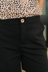 Hazel Blues® | Monoca High Waisted Shorts in Black