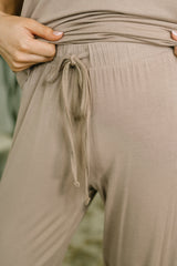 Hazel Blues® | Ol' Reliable Top and Bottom Lounge Set in Cocoa