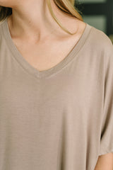 Hazel Blues® | Ol' Reliable Top and Bottom Lounge Set in Cocoa