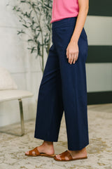Hazel Blues® | Only Pair High Waisted Wide Leg Bottoms in Navy