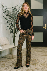 Hazel Blues® | Roxy High Waist Bootcut Leopard Print
