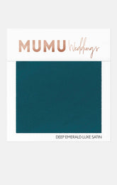 Bridesmaid Fabric Swatch ~ Deep Emerald Luxe Satin