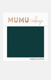 Bridesmaid Fabric Swatch ~ Emerald Chiffon