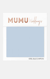 Bridesmaid Fabric Swatch ~ Steel Blue Chiffon