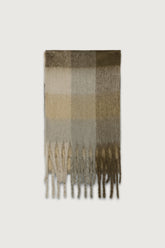 PATTERNED SCARF WITH TASSELS