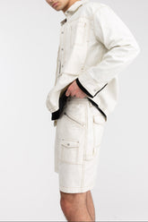 COTTON-TWILL CARGO SHORT
