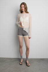 COTTON BLEND LACE SHORTS