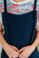 Hazel Blues® | Suit Yourself Adjustable Strap Jumpsuit in Navy