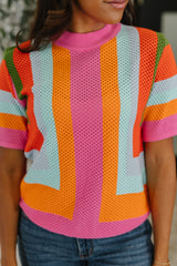Hazel Blues® | Sunset Stitch Knit Top