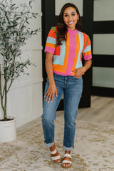 Hazel Blues® | Sunset Stitch Knit Top