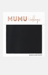 Bridesmaid Fabric Swatch ~ Black Luxe Satin