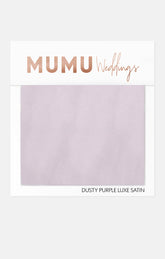 Bridesmaid Fabric Swatch ~ Dusty Purple Luxe Satin