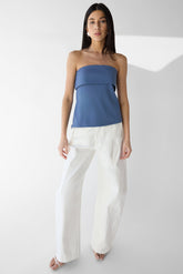 TUBE TOP WITH FOLD-OVER DETAIL