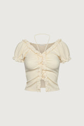 RUFFLE HALTER TOP