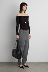 SHEER LIGHTWEIGHT OFF THE SHOULDER TOP