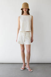 COTTON BLEND SLEEVELESS TANK TOP