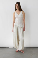 RIBBED KNIT LACE CAMI TANK TOP