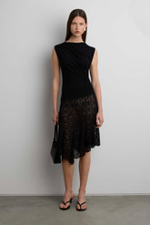 SIDE GATHER SLEEVELESS TOP