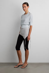 DRAPED OFF-SHOULDER BOAT NECK TOP