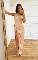 Jodie Dress ~ Champagne Luxe Satin