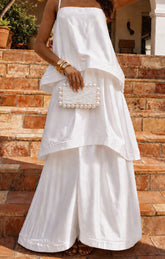 Ella Maxi Dress ~ Ivory Luxe Satin