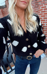 Clemmie Cardi ~ Polka Dot Knit