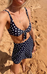 Bridgette Mini Skort ~ Navy Polka Dot