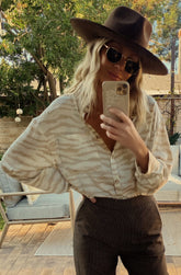 Broadway White Tiger Button Down