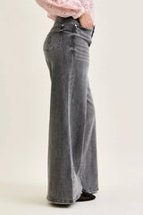 Hazel Blues® | Judy Blue Mid Rise Palazzo Split Back Yoke