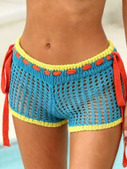 Hazel Blues® | Crochet Tie-Side Cover Up Shorts