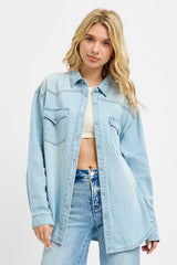 Hazel Blues® | RISEN Western Yoke Style Relaxed Fit Denim Shirts