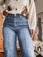 Hazel Blues® | High-Waisted Wide Leg Jeans