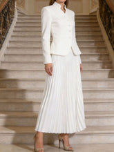 Hazel Blues® | Button Up Long Sleeve Top and Pleated Skirt Set