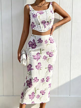 Hazel Blues® | Floral Print Top & Bodycon Skirt Set